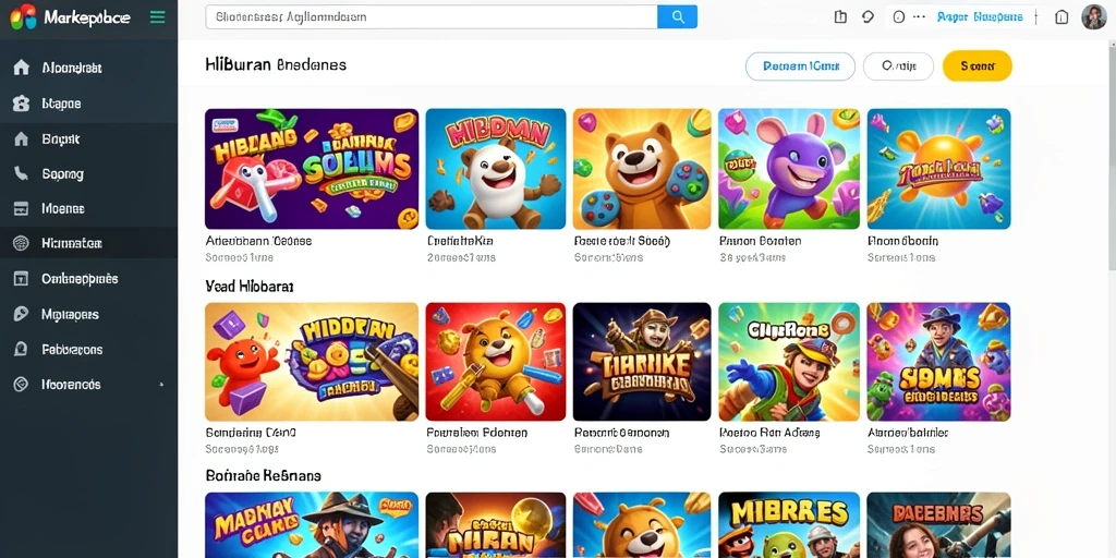 Tampilan awal yang menarik dengan pilihan karakter unik.