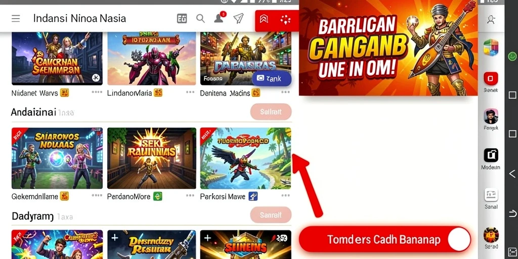 Tampilan awal yang menarik dan mudah dinavigasi.